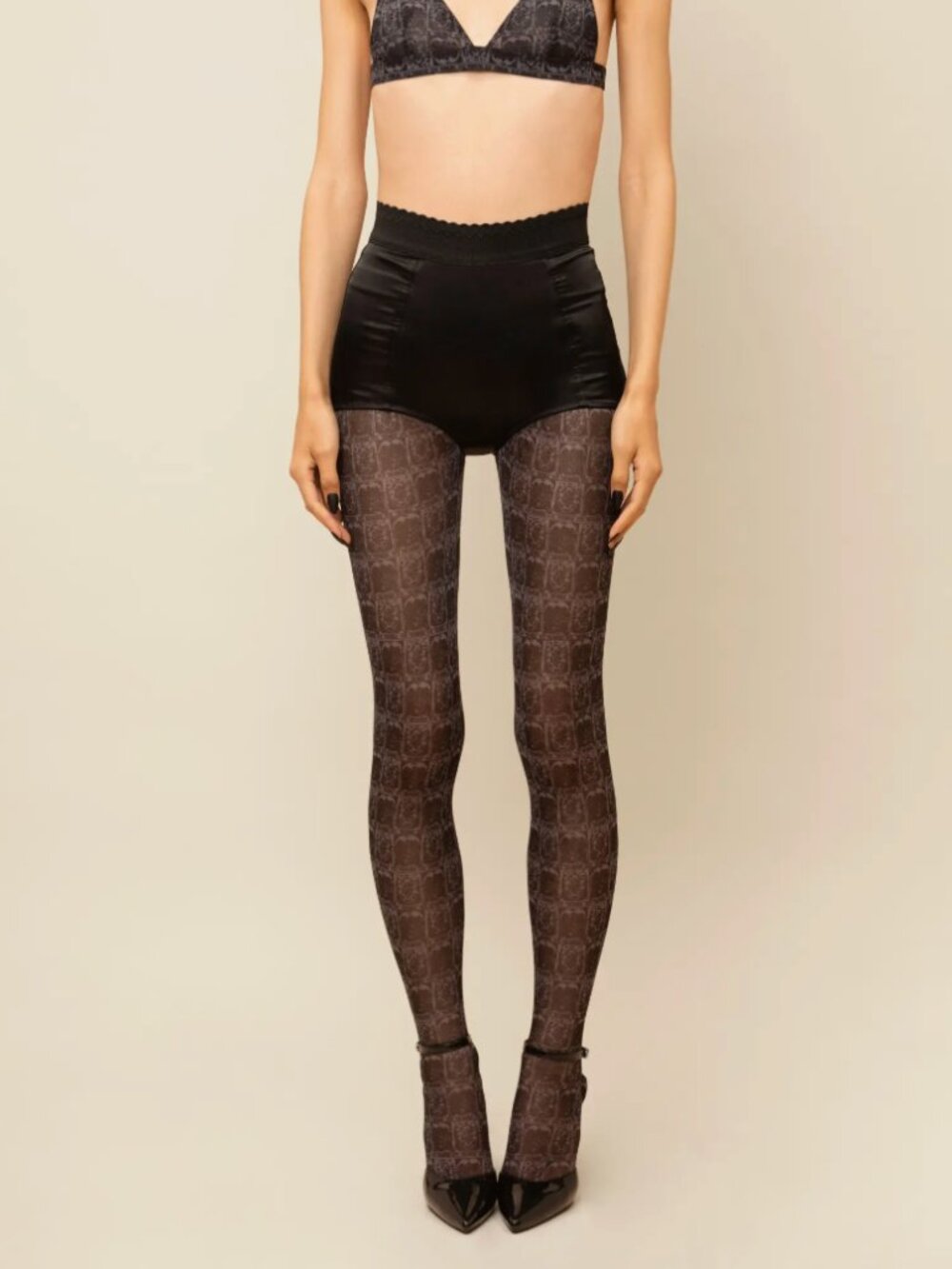 Contessa Mills Tarot Durable Comfortable Graphic Mesh Tights